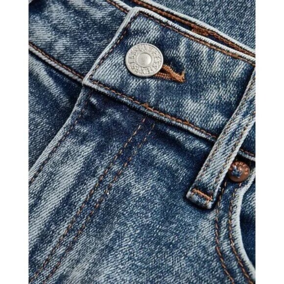 Express Mid Rise Medium Wash Ripped Boyfriend Jeans 12 - Picture 4 of 6